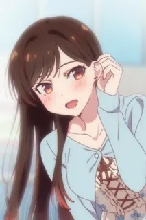 ❤️ Chizuru Mizuhara Rent-A-Girlfriend Anime, Fille, Chizuru Mizuhara, Rent-a-Girlfriend, Mignon, Dessin animé whatsapp sticker