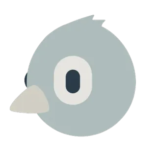 🐦 bird, pigeon, gray, animal, cute telegram sticker