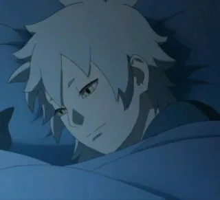 🌌 Mitsuki Boruto Mitsuki, Boruto, anime, character, sleeping, indoors telegram sticker
