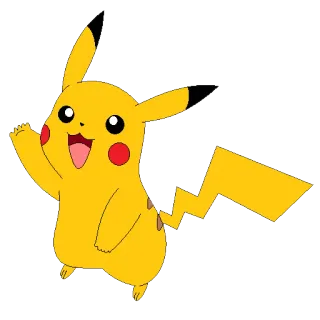 😁 Pikachu Pokemon Pikachu, Pokémon, Desenho animado, Personagem, Amarelo whatsapp sticker