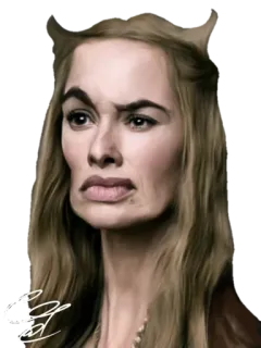 😏 Cersei Lannister Game of Thrones Серсея Ланнистер, Игра Престолов, Карикатура telegram sticker