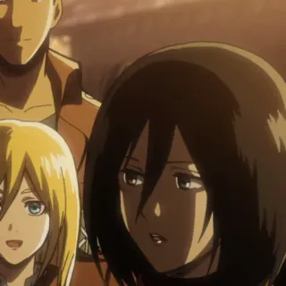 🗡 Mikasa Ackerman Attack on Titan anime, attack on titan, mikasa, animation, cartoon telegram sticker