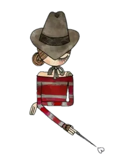 😌 cartone animato, personaggio, cappello, acquerello telegram sticker