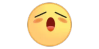 😮 emoji, exhausted, tired, sleepy, yawning telegram sticker