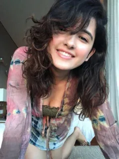 ❤️ woman, smiling, indoor, tie-dye, portrait, pretty, brunette telegram sticker