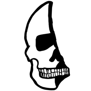 🌗 Schädel, düster, Tod, Halloween, Horror, Knochen telegram sticker