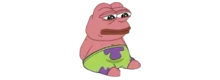😥 Patrick Star Spongebob, meme, cartoon telegram sticker