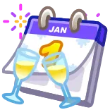 ™️ JAN calendario, gennaio, capodanno, celebrazione, champagne, brindisi, vacanza whatsapp sticker