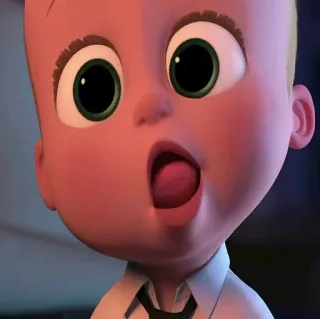 😛 Boss Baby The Boss Baby bébé, affaires, dessin animé, choqué telegram sticker