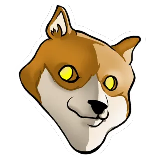 🐶 доге, мем, собака, животное, мультфильм, стикер telegram sticker