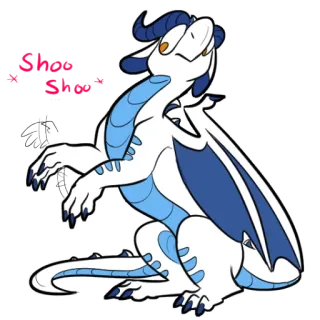 😯 Shoo Shoo 龙, 卡通, 动物, 幻想 telegram sticker
