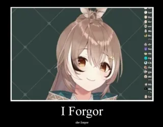 😎 I Forgor Lo olvidé, Meme, Dibujos animados, Personaje telegram sticker