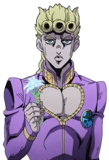 🌷 Giorno Giovanna JoJo's Bizarre Adventure anime, blume, jojo, giorno, giovanna, charakter whatsapp sticker