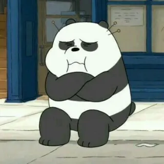 ✨ Panda We Bare Bears Dibujos animados, Oso, Panda, Triste, Lindo telegram sticker