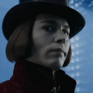 🎩 Willy Wonka Charlie and the Chocolate Factory willy wonka, charlie und die schokoladenfabrik, film, johnny depp telegram sticker