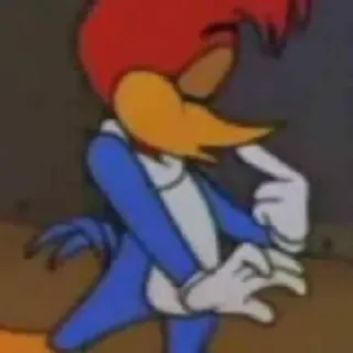 😏 Woody Woodpecker cartoon, bird, woody woodpecker telegram sticker