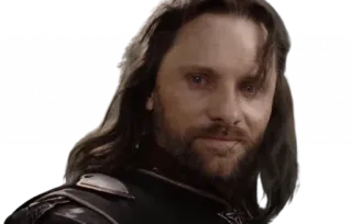 😥 Aragorn Lord of the Rings Aragorn, Lord of the Rings, LOTR, Viggo Mortensen, fantasy, movie, character telegram sticker