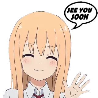 🤗 SEE YOU SOON Anime, Mignon, Amical, Salutations, Fille, Signe de la main whatsapp sticker