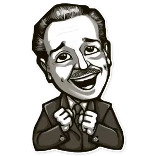 😍 Walt Disney ウォルト・ディズニー, 漫画, ポートレート, アニメ, ディズニー telegram sticker
