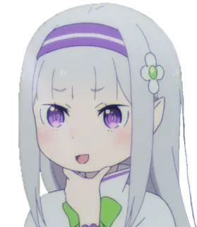 😬 Emilia Re:Zero Anime, Dibujos animados, Chica, Linda, Kawaii, Emilia, Re:Zero telegram sticker