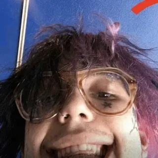 😁 Lil Peep Lil Peep, рэпер, музыка, лицо, портрет, очки telegram sticker