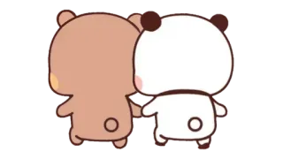🍩 bear, cute, animals, cartoon, kawaii, couple telegram sticker