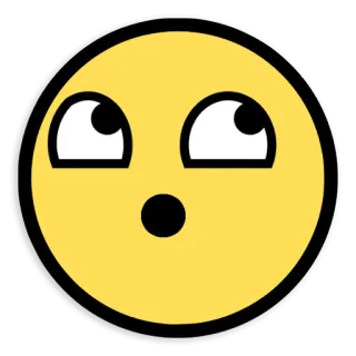 😯 visage, expression, mème, jaune, internet whatsapp sticker