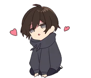 🥰 Anime, Dessin animé, Mignon, Garçon, Chibi, Kawaii telegram sticker