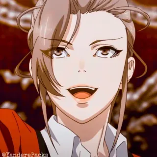 🥢 @YanderePacks anime, woman, cartoon whatsapp sticker
