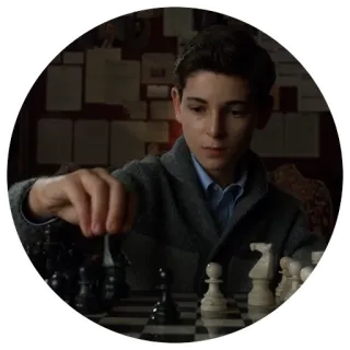 🤔 scacchi, ragazzo, strategia, gioco telegram sticker