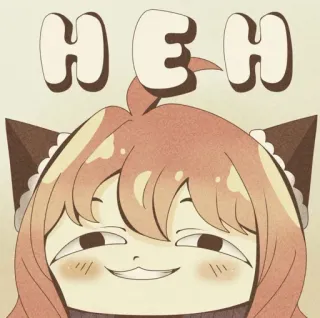 😏 Anya Forger Spy × Family HEH anime, meme, cute, expression, anya, spy family telegram sticker