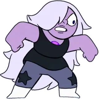 😾 Amethyst Steven Universe 만화, 애니메이션, TV 쇼, 자수정, 스티븐 유니버스, 캐릭터 telegram sticker