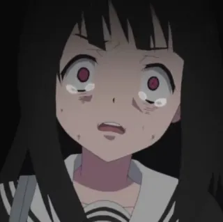 😳 Anime, Mädchen, weinend, verängstigt, verzweifelt whatsapp sticker