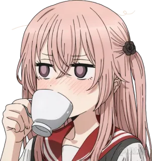 ☕ Marin Kitagawa My Dress-Up Darling Anime, Garota, Fofa, Chá, Cosplay, Marin Kitagawa telegram sticker