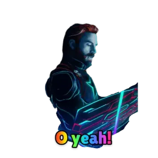 😎 Captain America O yeah! super-héros, Marvel, Captain America, bouclier, héros, bande dessinée telegram sticker