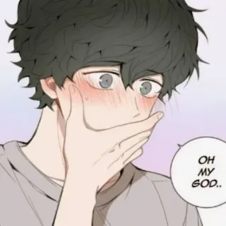 😶 OH MY GOD.. sorprendido, impactado, sonrojado, anime, lindo telegram sticker