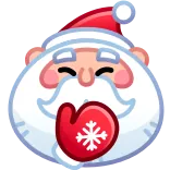 🤭 Santa Claus santa claus, christmas, holiday, winter, mitten, snowflake, cute, cartoon telegram sticker