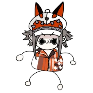 😎 Anime, Dibujos animados, Personaje, Lindo, Arte telegram sticker