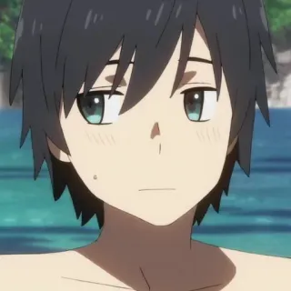 🍤 Hiro Darling in the Franxx 动漫, 男性, 广, Darling in the Franxx, 角色, 男孩, 微笑 telegram sticker