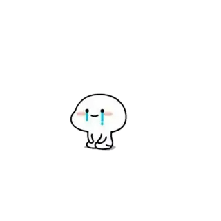 😭 sad, crying, emotional, cartoon, white, character, tears telegram sticker