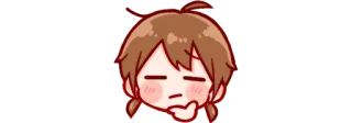🤔 Anime, Dziewczyna, Myśląca, Chibi, Kawaii telegram sticker
