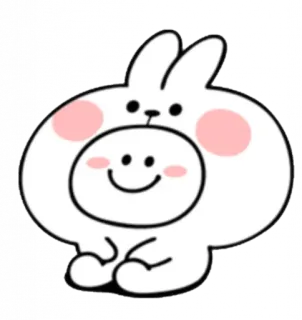 😋 可愛い, 動物, ウサギ, バニー, 漫画, カワイイ, キャラクター telegram sticker