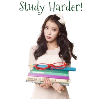 🙇 Study Harder! motivação, escola, estudo, educação, livros telegram sticker