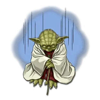 👿 Yoda Star Wars yoda, star wars, personaje, maestro jedi, dibujos animados whatsapp sticker