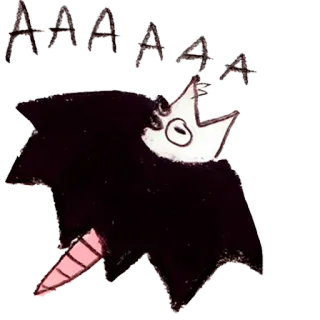 🧛‍♂️ AAAAAAA krzyk, kreskówka, wyraz, wykrzyknik telegram sticker