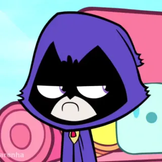 ☹️ Raven Teen Titans Go! Cartone animato, Teen Titans, Raven, Arrabbiata, Supereroe telegram sticker