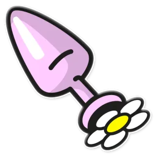 💜 Spielzeug, Blume, Anal, Rosa, Plug telegram sticker