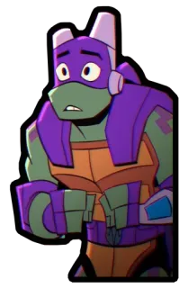 😳 Donatello นินจาเต่า, การ์ตูน, แอนิเมชัน, วัยรุ่น, มนุษย์กลายพันธุ์ telegram sticker