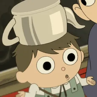 🍫 Wirt Over the Garden Wall 卡通, 花园墙外, 沃特, 角色, 搞笑, 茶壶, 电视剧 telegram sticker