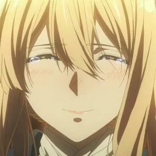 😄 Violet Evergarden anime, crying, girl, sad, violet evergarden telegram sticker